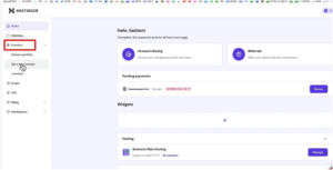 Click on Domains