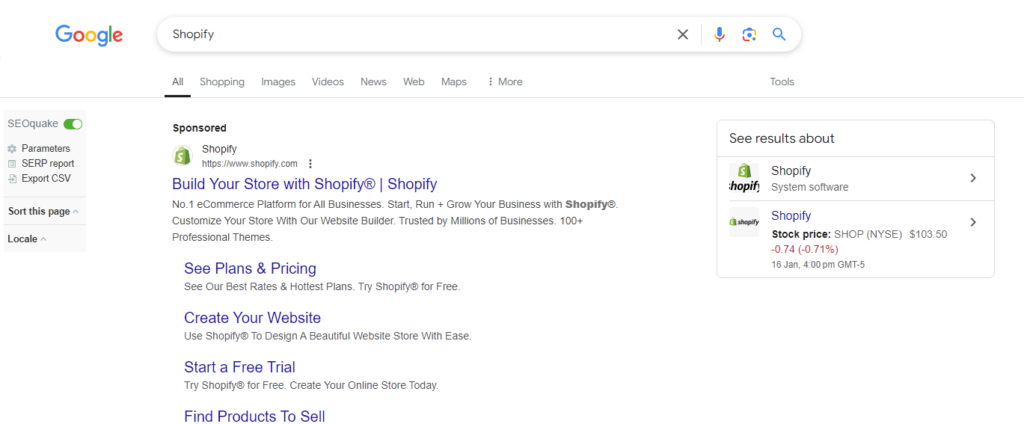 Shopify is the go-to platform for building eCommerce websites.