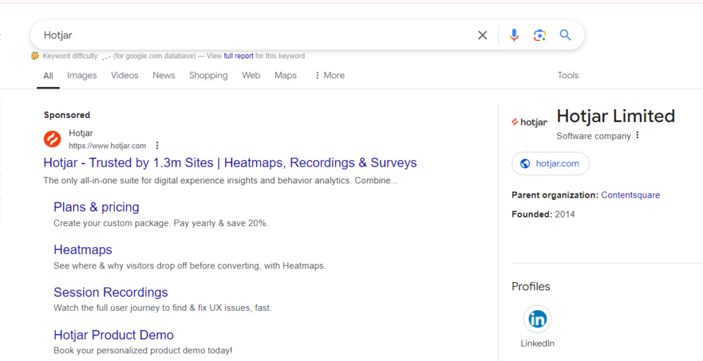 Hotjar Best for user experience insights