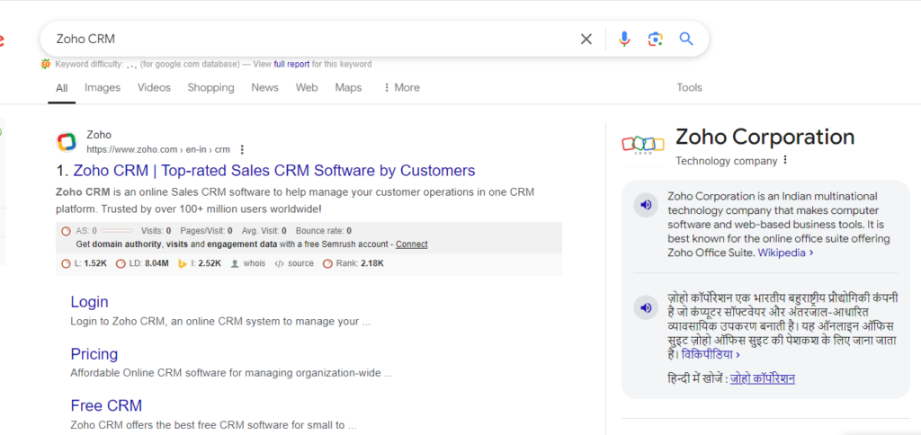 Zoho CRM is a robust customer relationship management platform