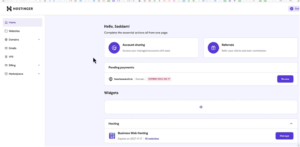 Now you can see the dashboard of Hostinger, like in the below image. Sometimes you need to explore because Hostinger changes its dashboard from time to time.