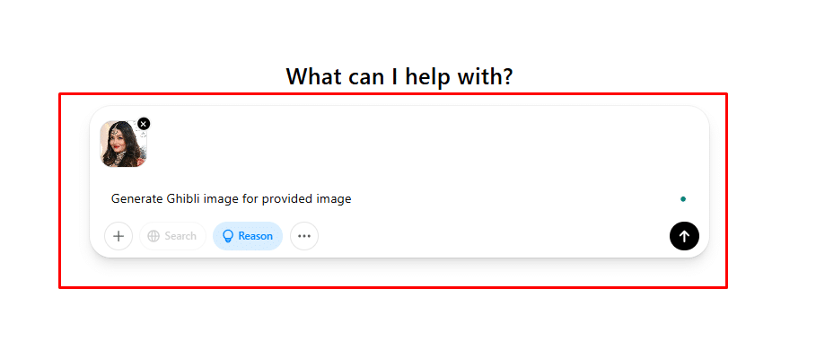 Upload Your High-Quality Photo to chat gpt