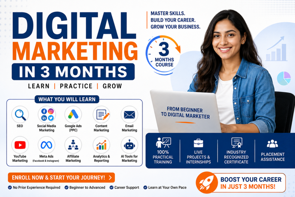 Digital Marketing in 3 Months course