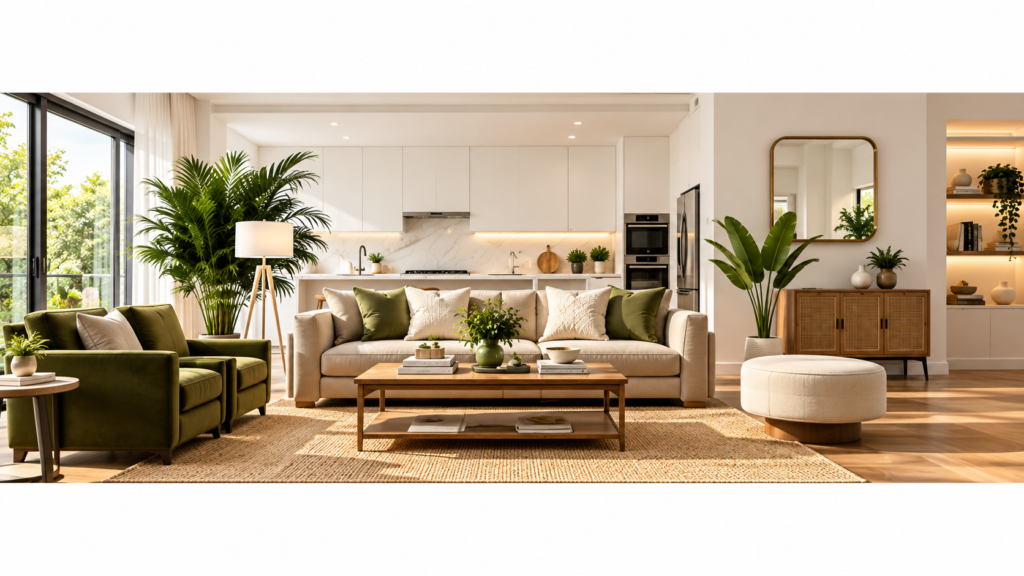 Sunlit Scandinavian Living Space