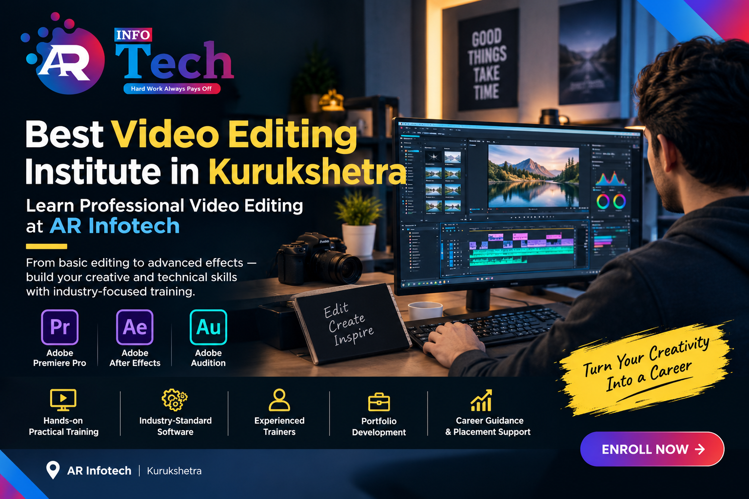 Best Video Editing Institute in Kurukshetra Learn Professional Video Editing at AR Infotech